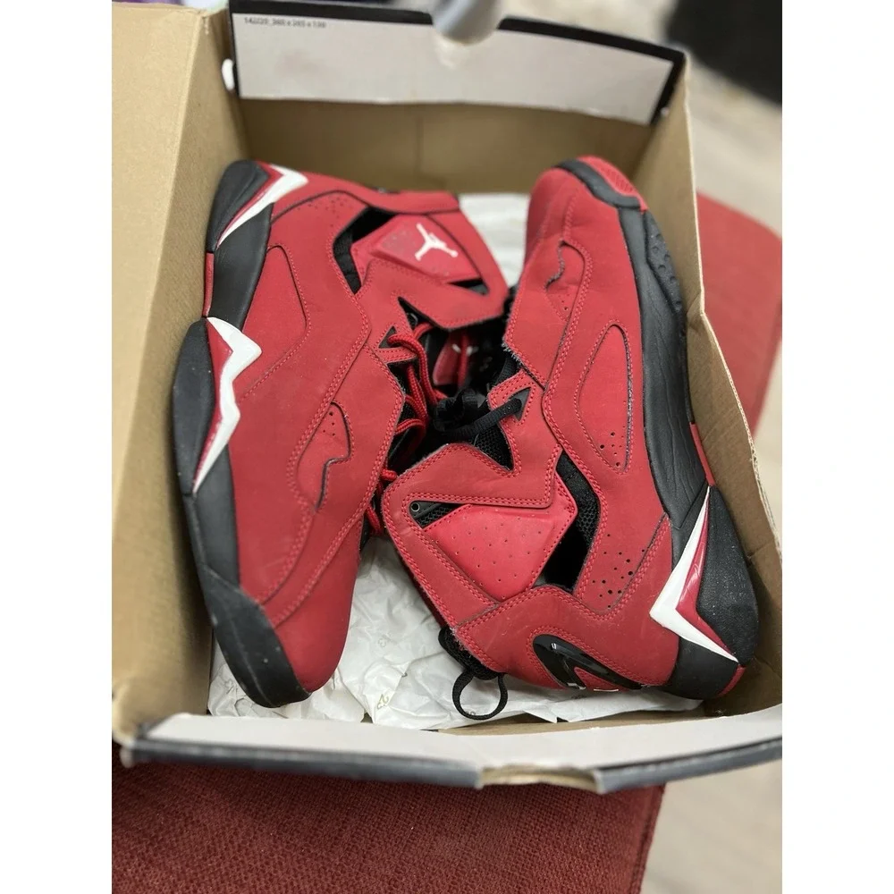 Air Jordan Men's Size 10 True Flight 342964-610 Red Black‎ -040